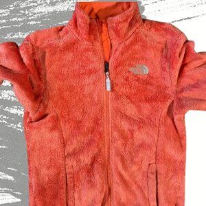 The North Face Coral Orange Fleece Full-Zip Jacket
